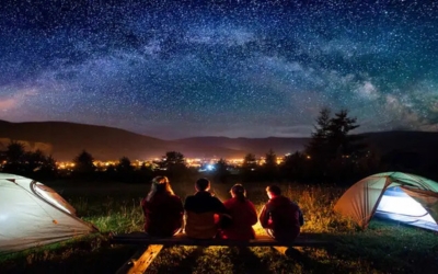Stargazing at night camp